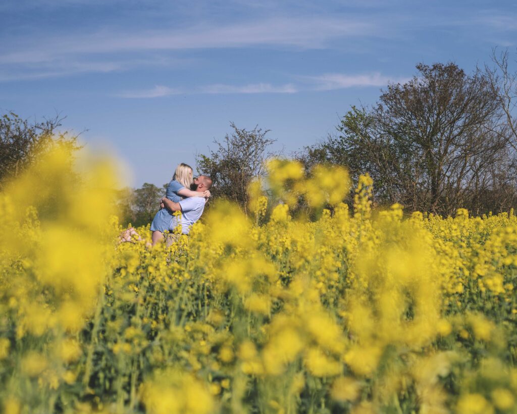 Couple in yellow field