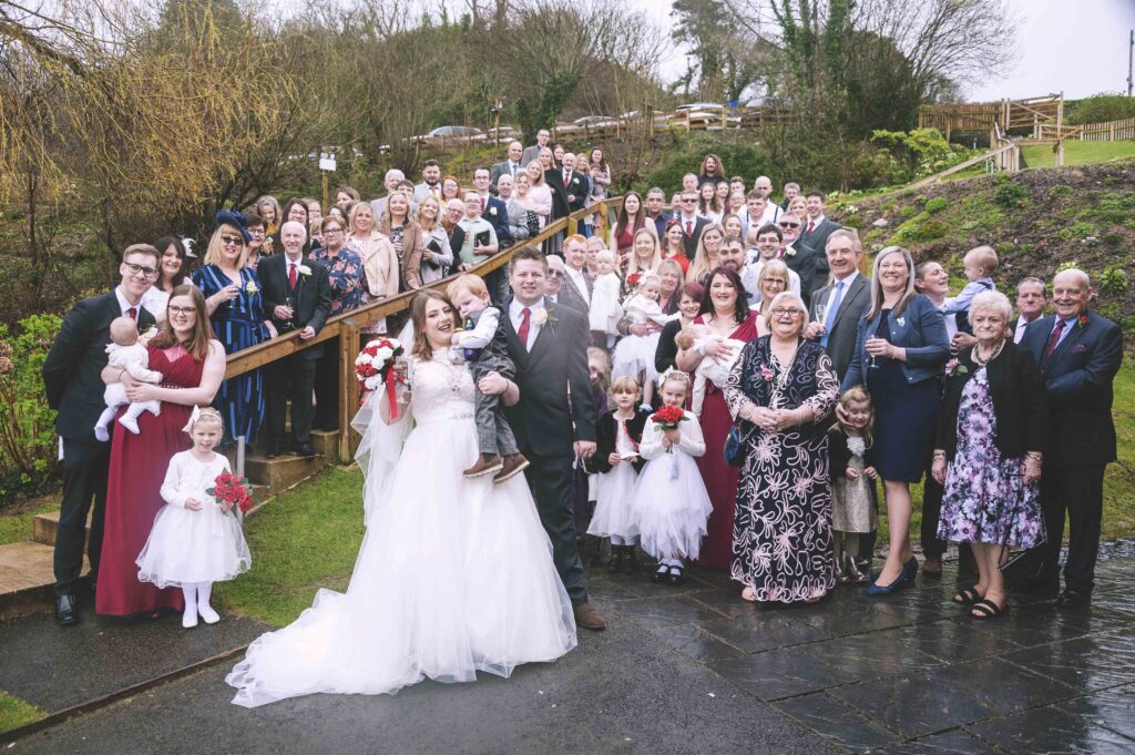 The wedding party at the Sandy Cove Hotel wedding